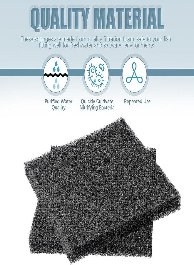 VAYINATO® Black Bio Sponge Filter Pad 2 Pcs Pack Cut to Use Aquarium and Pond Filter Media (30 PPI- Medium, 50 * 30 * 4 CM) by Petzlifeworld - Image 3